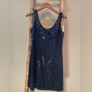 White House Black Market Black Sequin Dress